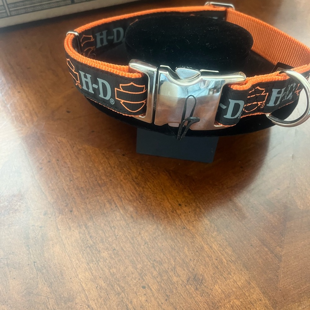 Harley-Davidson Orange and Black Pet Collar